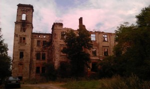 Ruiny pałacu w Maniowie