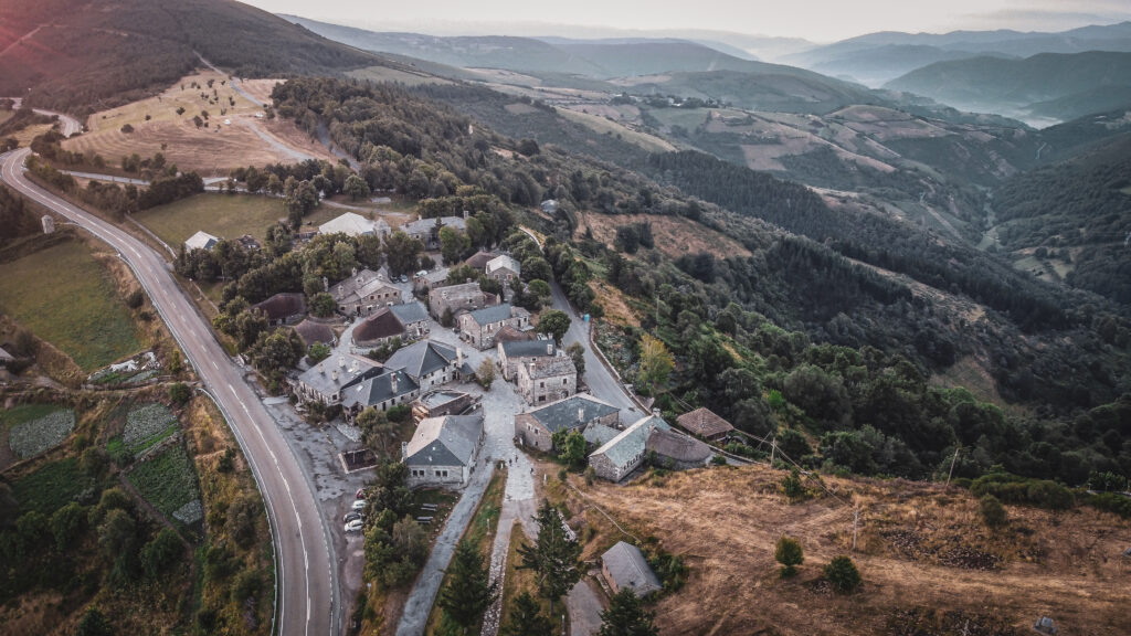 Camino Frances CEBREIRO WIDOK Z GÓRY