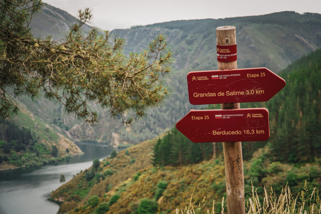 Camino Primitivo - ETAP 6 La Mesa - Grandas de Salime - oznakowanie szlaku