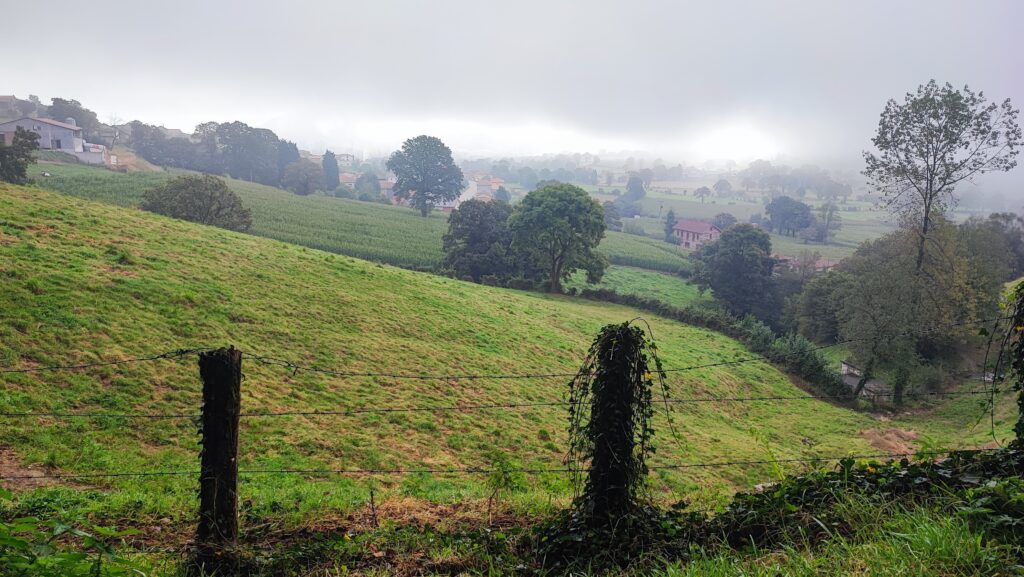 Etap 3 Camino Primitivo Salas - Tineo - Campiello mgisty poranek