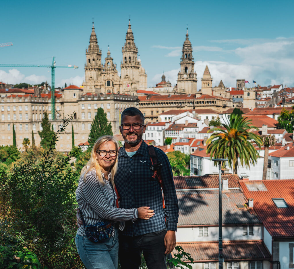 Santiago de Compostela - widok na katedrę z Parku Alameda